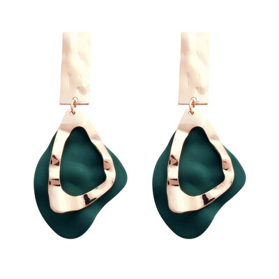 

Handmade Fashion Simple Circle Round Drop Earrings Geometric Metal Statement Earrings Popular Girls Gift Valentines Day gift