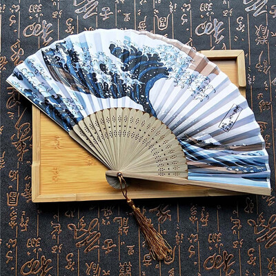 

Siaonvr Japanese Fridge Handheld Folding Fan with Traditional Japanese Ukiyo-e Art Print