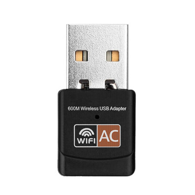 

USB WiFi Adapter 600Mbps Dual Band Wireless Network Adapter Dongle 24GHz 50GHz Ethernet 80211AC for Laptop Desktop Tablet PC