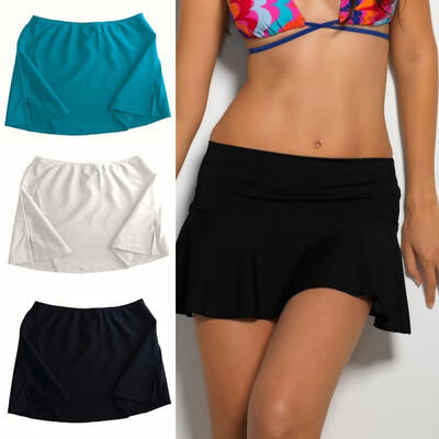 

Women&39s SMLXL Summer Swim Short Skirt Tankini Swimwear Bikini Bottoms Mini Dress