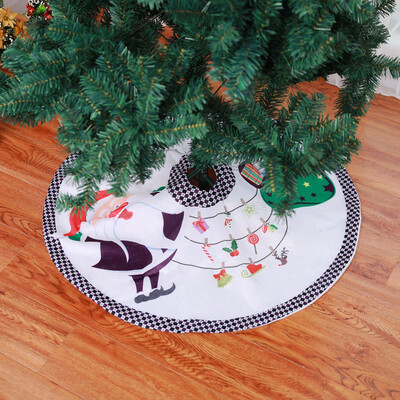 

〖Follure〗Long hair Non-woven Christmas Tree Skirt Ornament 35inch Diameter Christmas