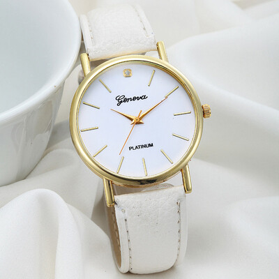 

Womens Watches Fashion Geneva Simple Leather Belt Bayan Saat Montre Femme Acier Inoxydable Watch