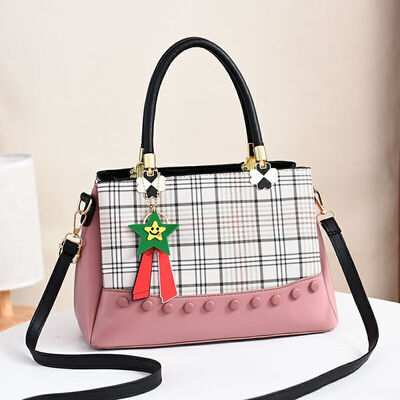 

2019 spring new European&American big bag shoulder bag simple handbag diagonal bag fashion handbag