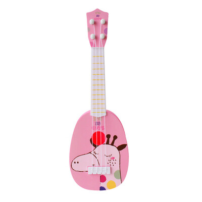 

〖Follure〗Kids plastic Toy Sturdy Ukulele Non-toxic Musical Instrument Preschool Music