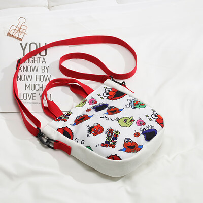 

Cute canvas bag lady bag Summer fresh students shoulder slanting bag lady Baitiens
