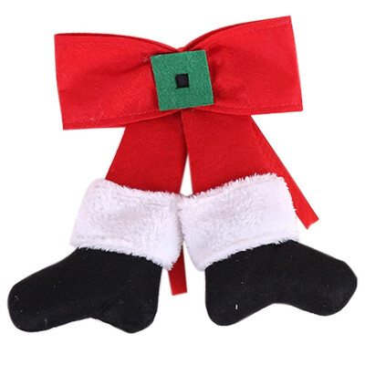 

Christmas Creative Bow-knot Christmas Tree Elf Boot Decorations Socks Stockings Pendant Hanging Foot Hotel Layout Decoration
