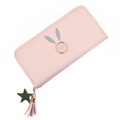 

Long handbag purse female ins tide fashion zipper coin purse wallet student Korean cute