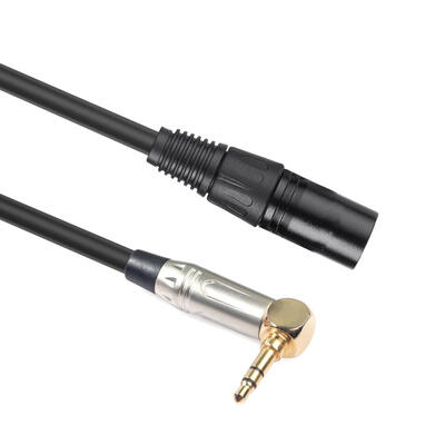 

03m 90 Degree 35mm Stereo TRS Male to XLR 3Pin Male Audio Cable Wire Cord
