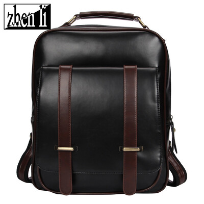 

Explosion womens bag PU leather Japanese style shoulder bag sewing thread backpack