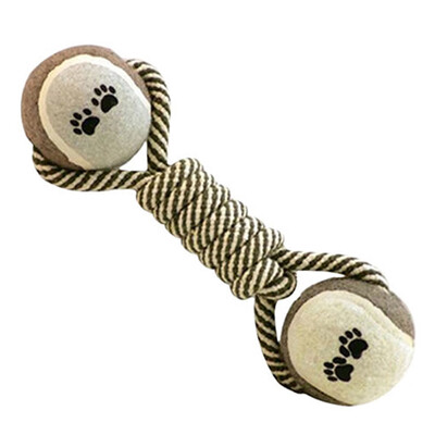 

Dumbbell Rope Tennis Pet Chew Toy Puppy Dog Clean Teeth Training Tool