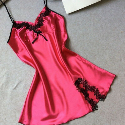 

Sexy Lingerie Women Silk Lace Robe Dress Nightdress Sleepwear Kimono Pyjamas Set