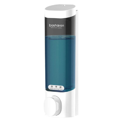 

Bosharon 900mL Manual Soap Dispenser Wall Mounted Dish Liquid Lotion Shampoo Chamber Dispenser Hand Gel Dispenser for Bathroom Kit