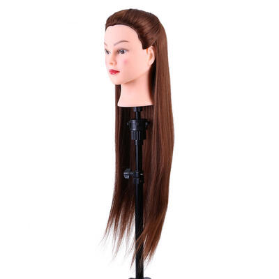 

Greensen Synthetic Fiber Mannequin Head Hairdresser Training Head Cosmetology Doll Head