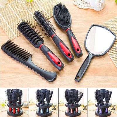 

5pcs Hair Comb Set Hair Styling Tools Hairdressing Combs Set Mirror Box Professional Salon Products Brush