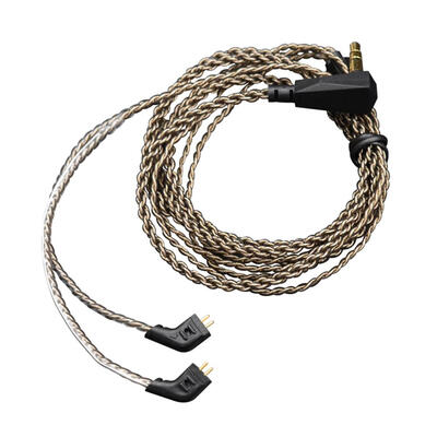 

075mm 2 Pin Dedicate Earphone Upgrade Plated Silver Cable Replacement Wire