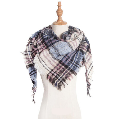 

Triangle Winter Scarf Fashion Warm Scarf For Women Winter Cashmere Scarf Women Scarf Plaid Blanket Pashmina Shawls And Scarves