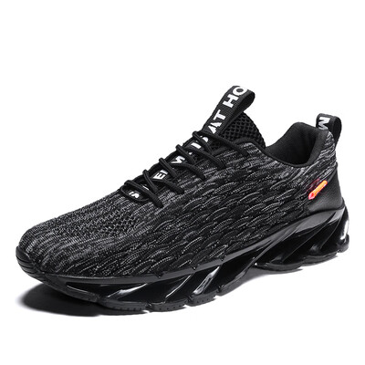 

Mens sports shoes flying woven scales knife sneakers