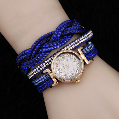 

Explosion models full diamond bracelet watch womens winding twist quartz watch