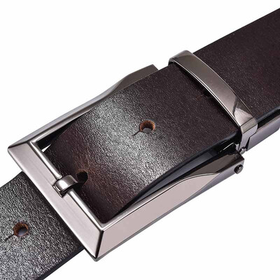 

New first layer leather mens business pin buckle belt Top layer mens leather belt dress belt