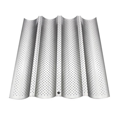 

Non-Stick Perforated French Bread Pan Baguette Mold Wave Baker Baking Tool