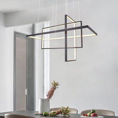 

Modern Black LED Ceiling Light Square Combination Shape for Office Meeting Room