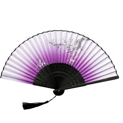 

〖Follure〗Folding Fans Handheld Fans Bamboo Fans Womens Hollowed Bamboo Hand Holding Fan