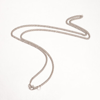 

Iron Necklace Making Twisted Curb Chain with Alloy Lobster Clasp Platinum 2433