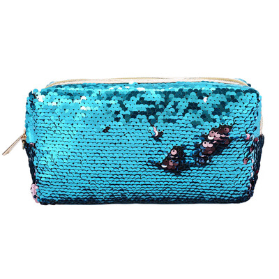 

Toponeto Women Girls Fashion Double Color Sequins Pen Bag Storage Bag Ladies Purse Pouch