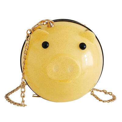

Small Round Bags Chain Pig Shoulder Messenger Bags Women Party Clutch Purse