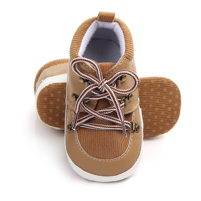 

New baby boys non-slip baby shoes solid color corduroy baby shoes metal buckle toddler shoes