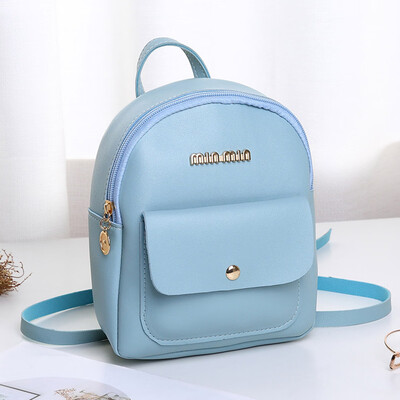 

New Leisure Girls Mini Faux Leather Backpack Rucksack School Bag Travel Handbag