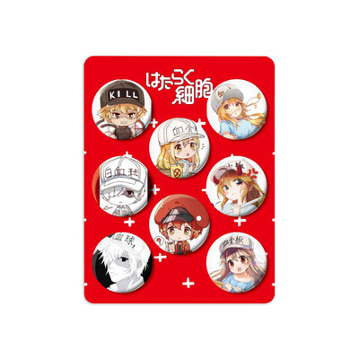 

redCherry Anime Brooches Button Badges Pins Set for Clothes Backpack Pencil Case 8pcsset