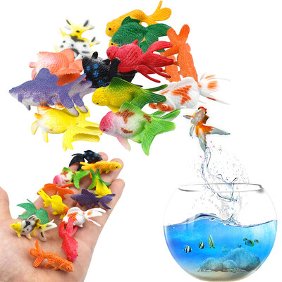 

YIWULANovelty Vinyl Goldfish Party Favor Assorted Colors Aquarium Decorations Kid Toys