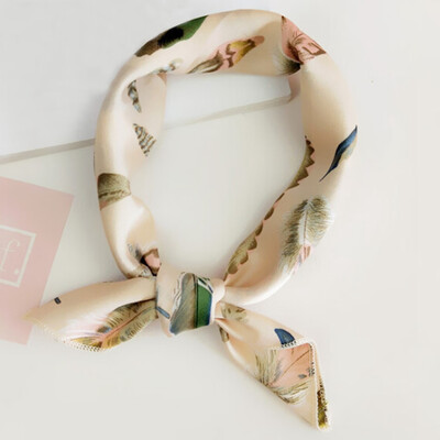 

Silk Scarf Women Spring Summer Retro Scarf Multicolor Head Scarf Stripe Design Print Kerchief Woman Neck Shawl Wraps Echarpe