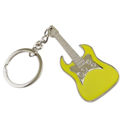 

Zine Alloy Key Chain Musical Instrument Guitar Key Pendant