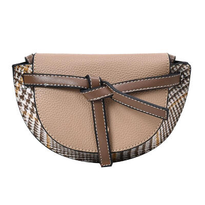 

Shoulder Handbags Knot Hit Color Women PU Leather Flip Crossbody Casual Bag