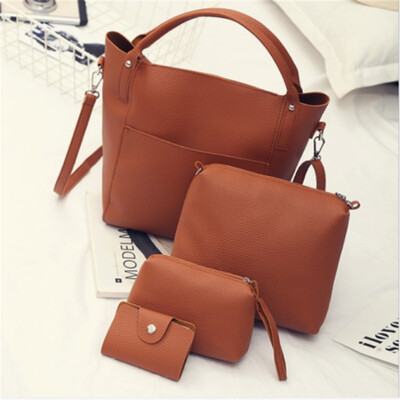 

2018 New Style Fashion Women Solid Zipper PU Leather Handbag Shoulder Bag Tote Purse Messenger Satchel Clutch