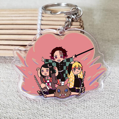

Fat Bear Anime Demon Kimetsu no Yaiba Anime Acrylic Keychain Key Ring