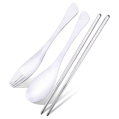 

Portable Tableware Detachable Chopsticks Spoon Fork with Storage Bag for Camping