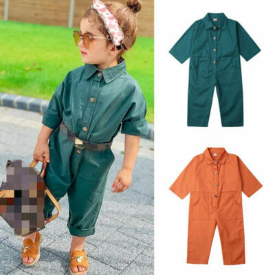 

Kids Baby Girl Clothes Long Sleeve Jumpsuit Bodysuit Overall Outfit Tracksuit U
