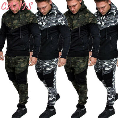 

Mens Tracksuit Set Zip Up Hoodie Top Bottoms Jogging Joggers Gym Sweats Slim Fit