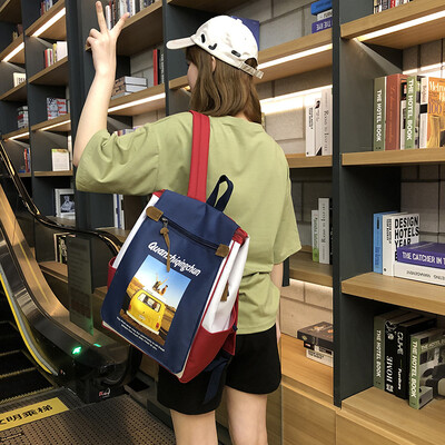 

Korean version of Guzhukan schoolbag for young girls High School Students Campus Capacity Shoulder bag ins Wind&Day Edition
