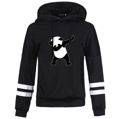 

2019 Women New Hoodie Cute Panda Printed Hooded Hoodie Funny Graphic Pullover Sweatshirt