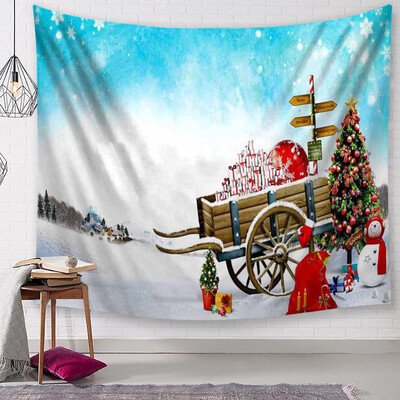 

Toponeto Christmas Tapestry Santa Print Wall Hanging Tapestry Art Home Decor
