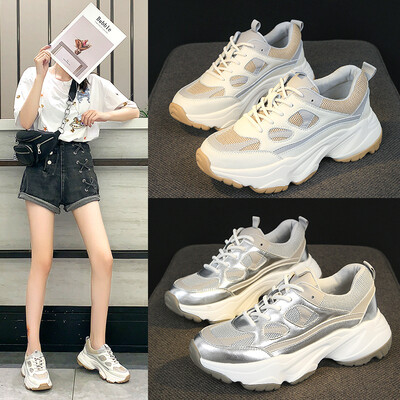 

Old shoes womens summer new mesh breathable sneakers wild thick-bottom net red shoes a generation