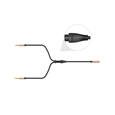 

VENTION 35mm Audio Extension Cable 35 Jack AUX Female to Dual Male Earphone for Phone Headphone Speaker Tablet PC 03m Red