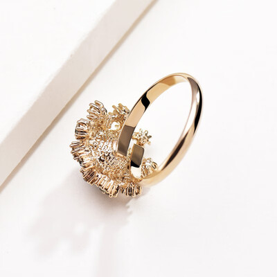 

Vintage flower opening fashion index finger ring accessory