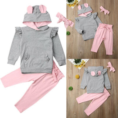 

Cute Kid Baby Girl Long Sleeve Hoodies Tops Leggings Pants Clothes Tracksuit