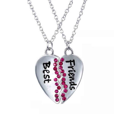 

Fashion Broken Heart 2 Parts Pendant Necklace Best Friend Forever Necklace