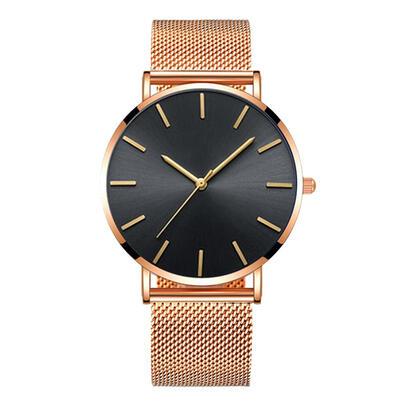 

Men Watches Sports Round Casual Business Alloy Mesh Band Analog Wristwatch